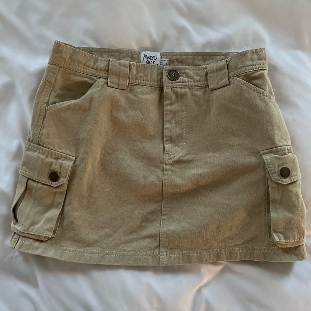 Princess Polly Tan Cargo Mini Skirt